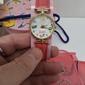Barbie Kids Pink Analog Watch with Decorative Dial